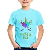 Camiseta Infantil Birthday Girl - Foca na Moda