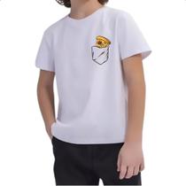 Camiseta Infantil Bolso com pizza Camiseta Infantil Bolso com pizza