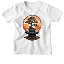 Camiseta Infantil Bonsai magico Japao sunset