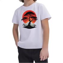 Camiseta Infantil Bonsai sunset art Camiseta Infantil Bonsai sunset art