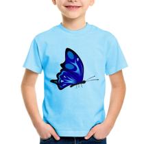 Camiseta Infantil Borboleta Azul - Foca na Moda