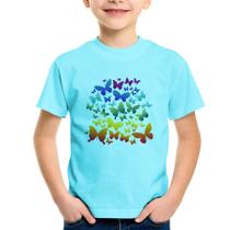 Camiseta Infantil Borboletas Coloridas - Foca na Moda