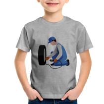 Camiseta Infantil Borracharia - Foca na Moda