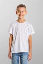 Camiseta Infantil Branca Anti Pilling 100% Poliéster - Cortesul