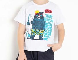 Camiseta Infantil Branca com Estampa Frontal - 02