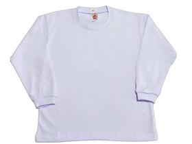 Camiseta Infantil Branca Manga Longa 100% Algodão - Tamanho 1 ao 3 Camiseta Infantil Branca Manga Longa 100% Algodão - Tamanho 1 ao 3