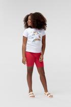 Camiseta Infantil Branca Menina com Estampa