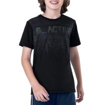 Camiseta Infantil Brandili Movimento Active Dry Fit Preta