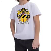 Camiseta Infantil Brasao Familia Martins Camiseta Infantil Brasao Familia Martins