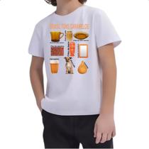Camiseta Infantil Brasil Tons Caramelos Camiseta Infantil Brasil Tons Caramelos