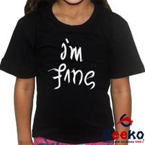 Camiseta Infantil BTS 100% Algodão Im Fine Geeko