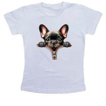 Camiseta Infantil Bulldog Frances no Ziper