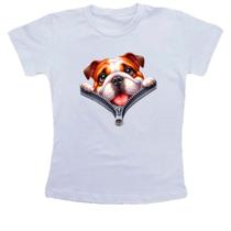 Camiseta Infantil Bulldog no Ziper