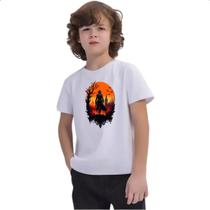 Camiseta Infantil Cacador de vampiros sunset art