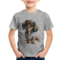 Camiseta Infantil Cachorro Dachshund - Foca na Moda