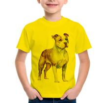 Camiseta Infantil Cachorro Pitbull - Foca na Moda