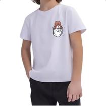 Camiseta Infantil Cachorro PitBull no bolso