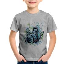 Camiseta Infantil Câmera Fotográfica - Foca na Moda