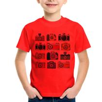 Camiseta Infantil Câmeras Retrô - Foca na Moda