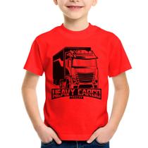 Camiseta Infantil Caminhão Heavy Cargo Caminhoneiro - Foca na Moda