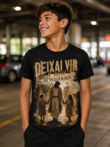 Camiseta infantil camisa preta jesus Cristo deixai pequeninos gospel cristã Camiseta infantil camisa preta jesus Cristo deixai pequeninos gospel cristã