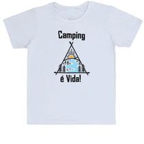 Camiseta Infantil Camping é vida