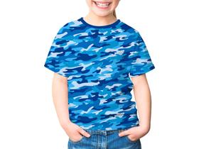 Camiseta Infantil Camuflada Exército Militar Pesca Caça Dry fit top