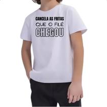 Camiseta Infantil Cancele as fritas que o file chegou