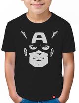 Camiseta Infantil Cap America Retro