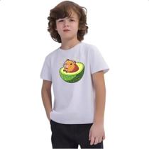 Camiseta Infantil Capibacate capivara no abacate Camiseta Infantil Capibacate capivara no abacate