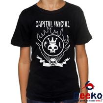 Camiseta Infantil Capital Inicial 100% Algodão Geeko