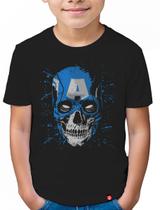 Camiseta Infantil Capitao America Caveira