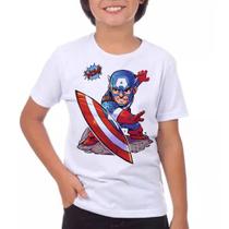 Camiseta Infantil Capitão América Modelo 1