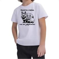 Camiseta Infantil Capivara Conversa e Fofoca