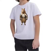 Camiseta Infantil Capivara medieval Camiseta Infantil Capivara medieval