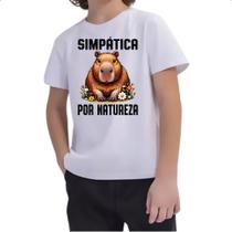 Camiseta Infantil Capivara Simpatica por Natureza