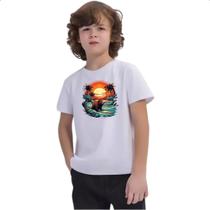 Camiseta Infantil Capivara Surf Sunset