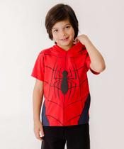 Camiseta Infantil Capuz Homem Aranha Marvel Tam 4 a 10-53301