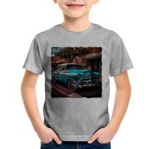 Camiseta Infantil Carro clássico azul - Foca na Moda