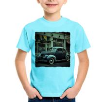Camiseta Infantil Carro clássico na cidade - Foca na Moda