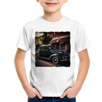 Camiseta Infantil Carro vintage na cidade - Foca na Moda