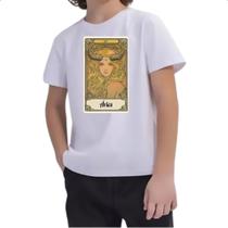 Camiseta Infantil Carta Taro Signo Aries