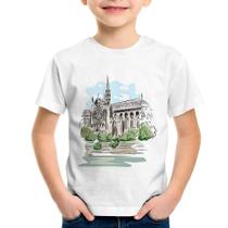 Camiseta Infantil Catedral de Notre-Dame de Paris - Foca na Moda