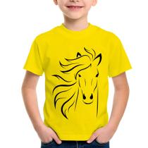 Camiseta Infantil Cavalo Traços - Foca na Moda