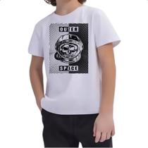 Camiseta Infantil Caveira Atronauta Outer Space