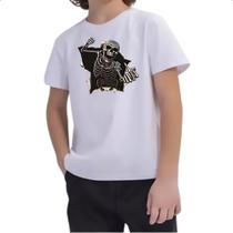 Camiseta Infantil Caveira mal educada rasgando camisa Camiseta Infantil Caveira mal educada rasgando camisa