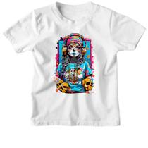 Camiseta Infantil Caveira mexicana girl sound