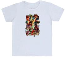 Camiseta Infantil Caverna do Dragão - Luta contra Tiamat Camiseta Infantil Caverna do Dragão - Luta contra Tiamat
