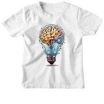Camiseta Infantil Cerebro dentro da lampada - Alearts