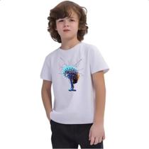 Camiseta Infantil Cerebro IA impulsos eletricos